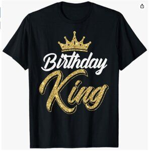 Birthday King Son Or Dad's Birthday Party T-Shirt - Black - Large